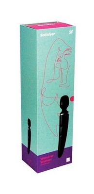 Satisfyer Wand-er Woman Realistic Silicone Body Wand Massager Black/ Gold, New
