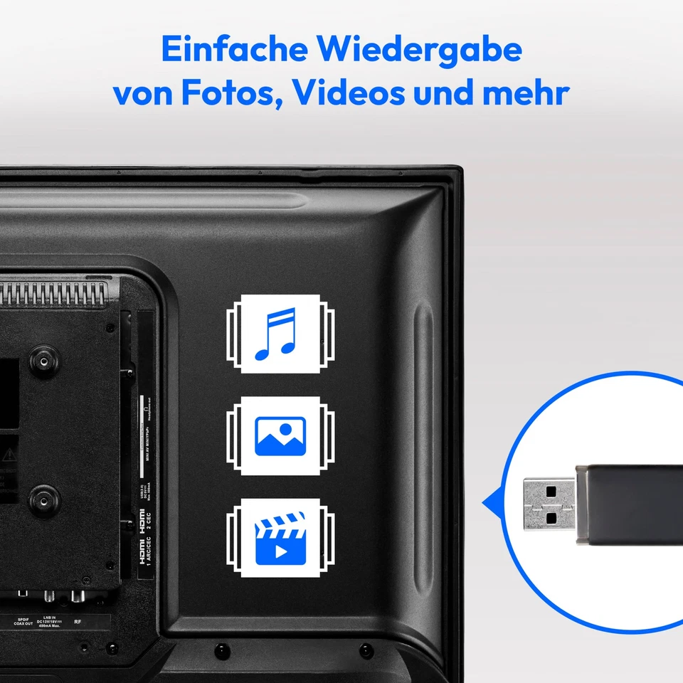 MEDION E8322501 32Zoll HD Fernseher int. DVD-Player Triple Tuner Receiver HDMI - Bild 3 von 4