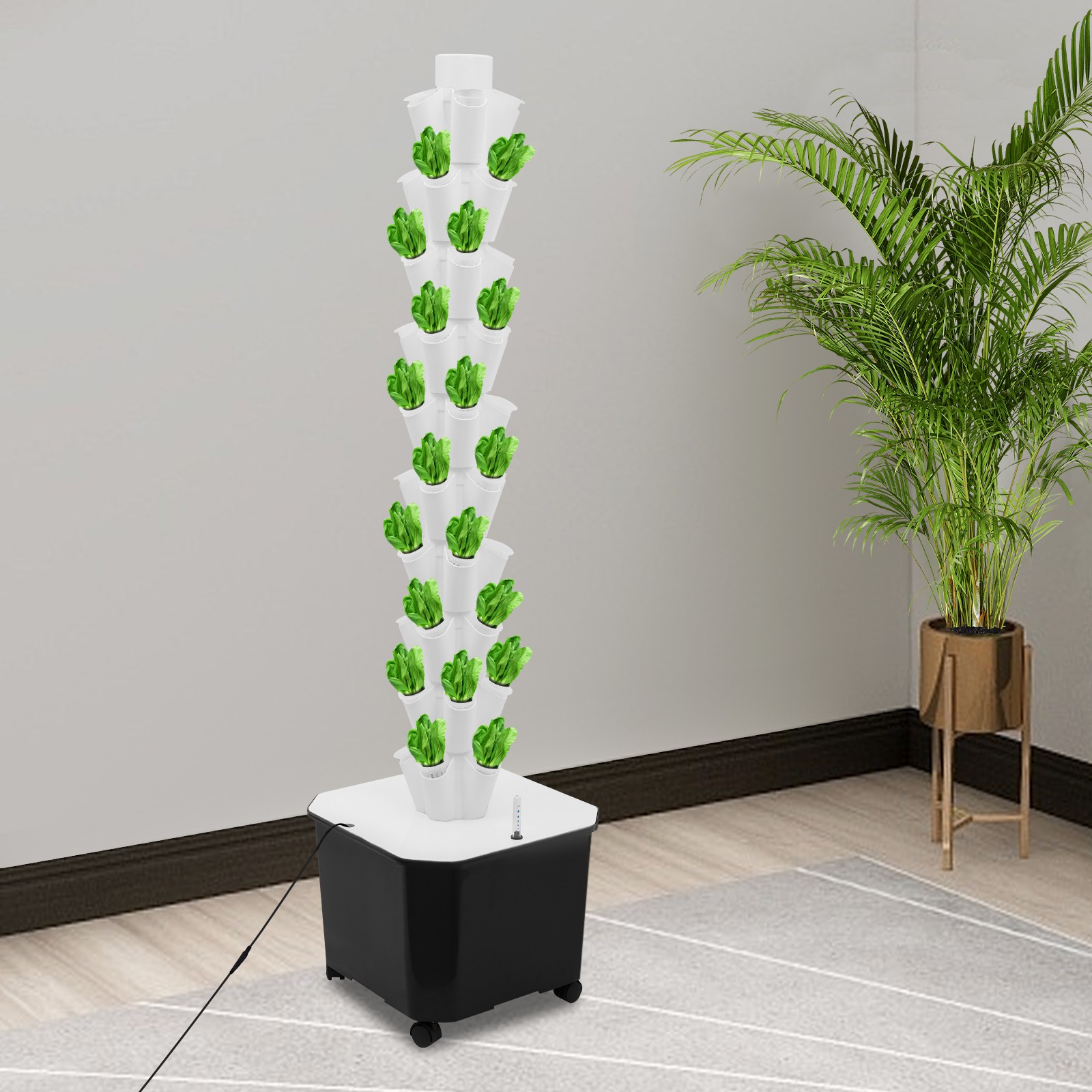 50-Hole Vertical Hydroponics Growing Kit Mobile Hydroponic Growing Kit 5 Tiers