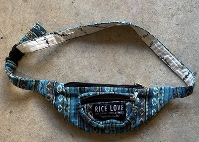 Rice Love Fanny Pack Boho Waist Bag Festival Travel Hip Pack Woven Guatemala  