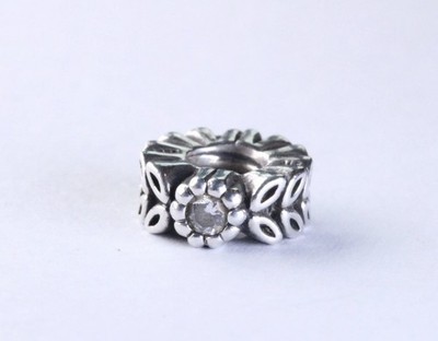 Pandora Sterling Silber Doppelt Schön Klar CZ Zwischenring Charm 791224CZ