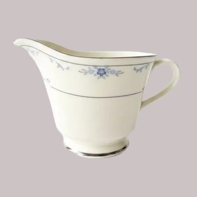 Carolina Footed Creamer Lenox Discontinued Bone China Petite Blue Flower