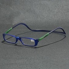Hanging Magnetic Reading Glasses Adjustable Eyeglasses Front Click Connect Neck