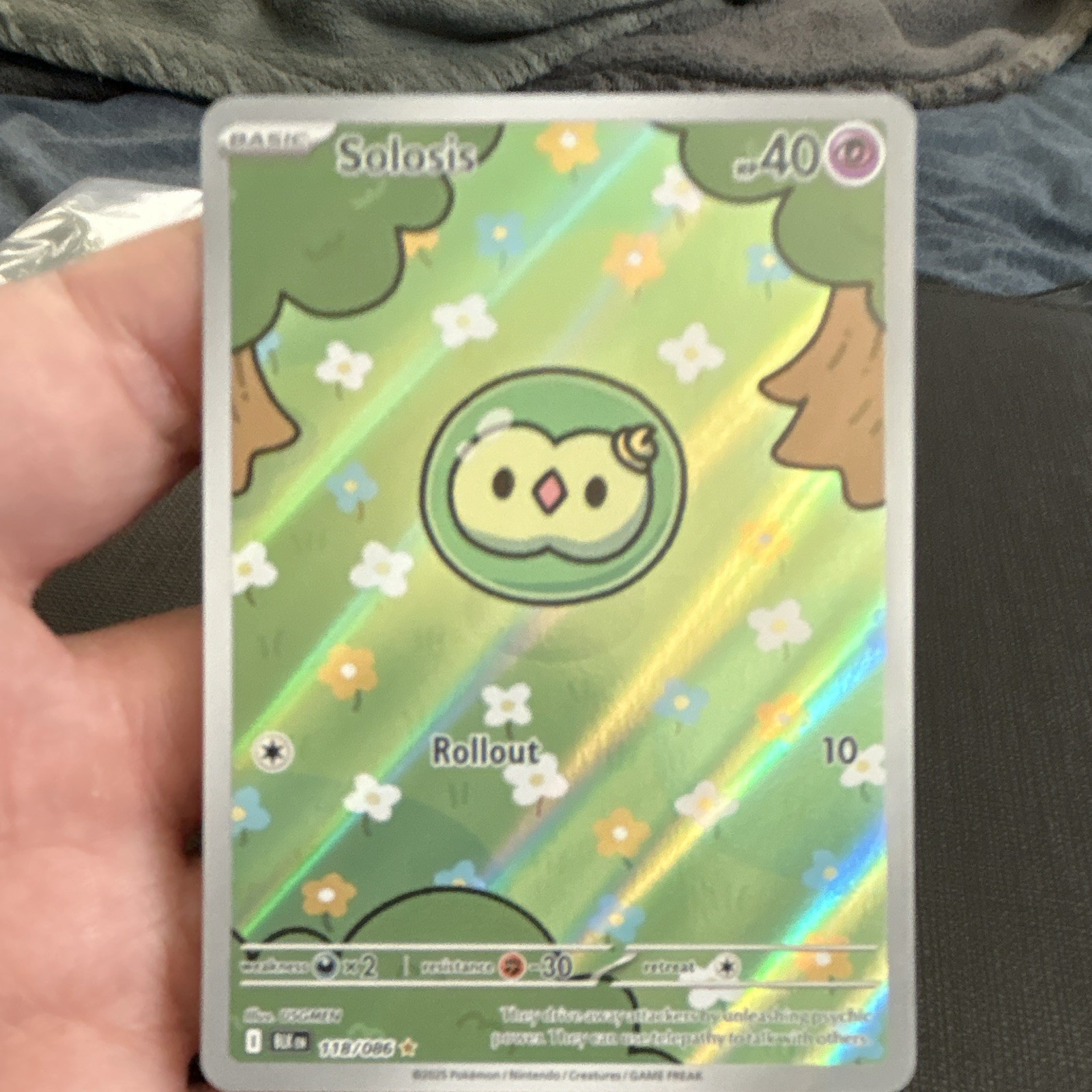 The Pokemon Company Solosis Sv: Black Bolt 118/086 Full Art IR Holo Eng 40 HP