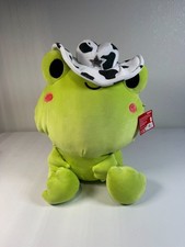 Russ 14-inch Ribbit Rodeo Plush - Ultrasoft Frog Wearing a Cow Print Cowboy Hat