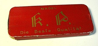X Rare Ad Gramophone Needles Tin K.P 1920 Phonograph Pick Up Old Nadeldose #8