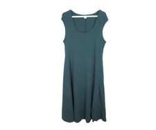 Old Navy Dress XL Teal Green Cotton Blend Flair Sleeveless Pullover Scoop Neck