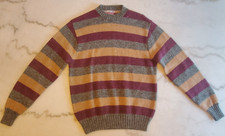 Vintage Classic Directions Women's wool striped sweater Size Large USA made Q11