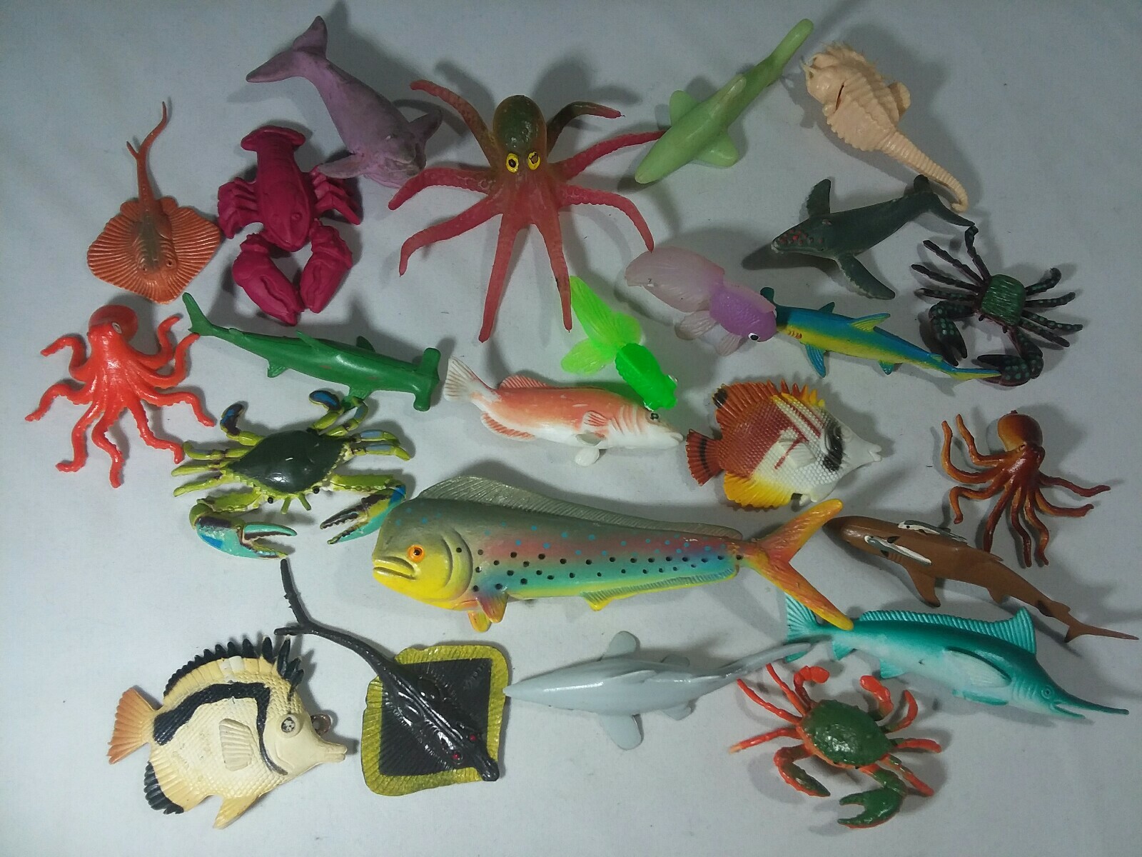 mini plastic sea creatures