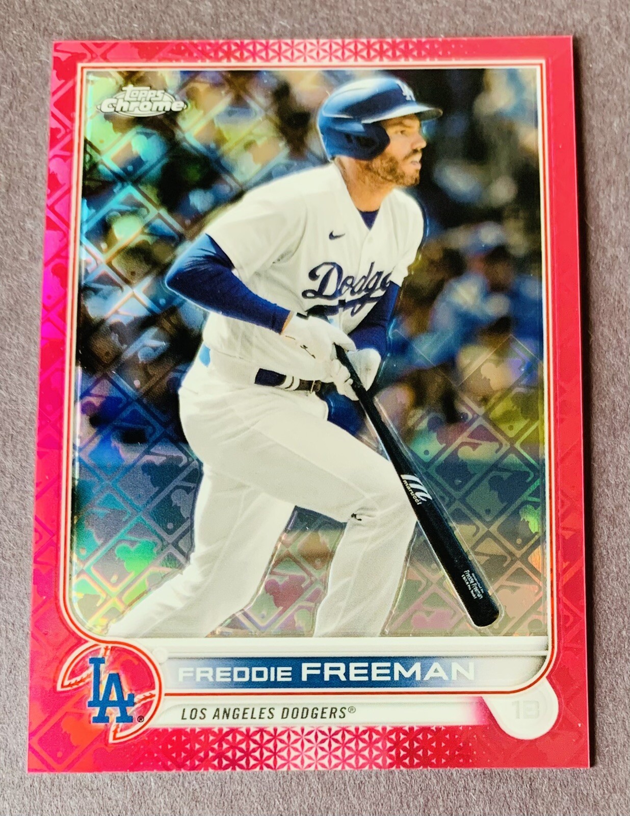 Freddie Freeman 2022 Topps Chrome Logofractor Refractor #65  /199 Dodgers