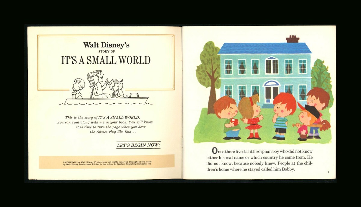 Walt Disney's It's a Small World レコード 絵本 Amazon.com: Walt Disney's It's a Small World w/ Full Color