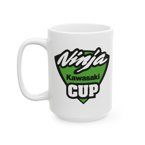 Ninja Tasse Keramik Kaffeebecher, einzigartiges Geschenk für Rennsportliebhaber, Kawasaki - Bild 4 von 5