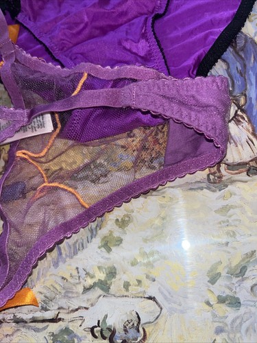 Agent Provocateur  Purple  Thong AP2 Small  Victoria Secret Second Skin Panties - Picture 6 of 18