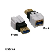 Kentek USB 3.0 A Wall Plate Keystone Insert Module Snap-in Patch Panel White