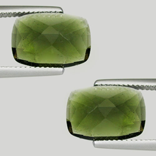 Coppia MOLDAVITE METEORE NATURALE 9,10 Ct RARO MISTERO Miniere di Terra 3089 LUGLIO - Foto 2 di 2