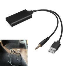 Car Wireless Bluetooth Receiver USB 3.5mm Aux Music Player Audio Cable Adapter