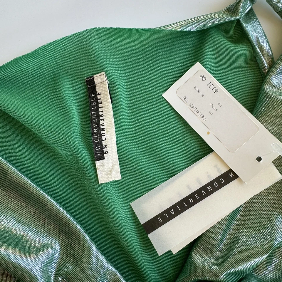 Top RN CONVERTIBLE Verde Metálico Sin Mangas Talla S Foto 3 de 4