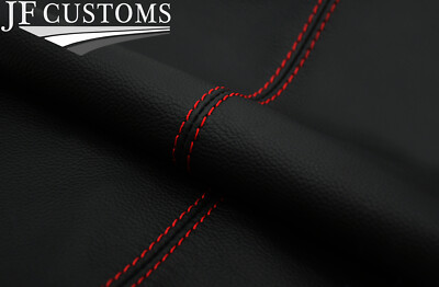 RED STITCH LEATHER 2X SIDE DASH KNEE TRIM COVERS FOR NISSAN 300ZX