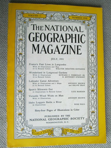 National Geographic 1951 Languedoc Labrador Canoe Spain Silkworm Gut Idaho Logge - 第 1/3 張圖片