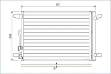 Valeo 814301 condenser, air conditioning for Audi, Seat, Skoda, VW