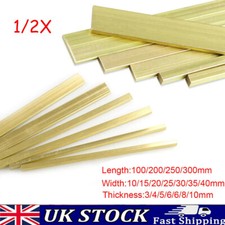 1/2X 3/4/5/10mm H59 Brass Flat Bar Plate Strip Metal Bras Solid Rod for DIY Tool