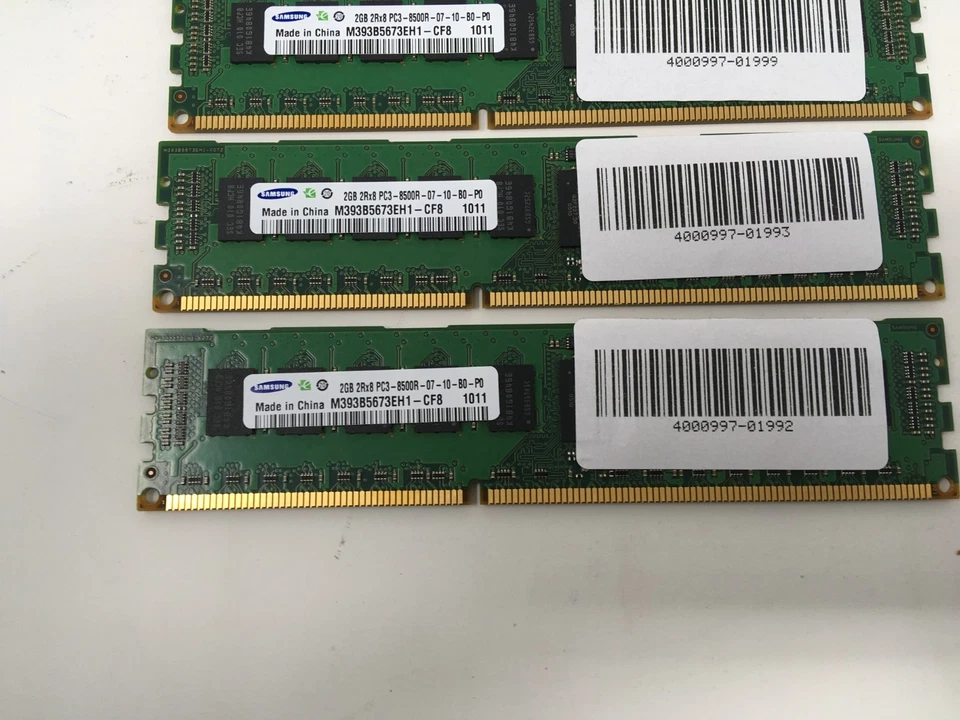 Samsung 8x2GB DDR3-1066 RAM PC3-8500R-07-10-B0-P0 M393B5673EH1-CF8 (SERVER RAM) - Image 4 of 4