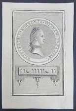 Small Engraving 18th circa 1750 Elisabetha Borbonia Hispan Infans - Bourbon