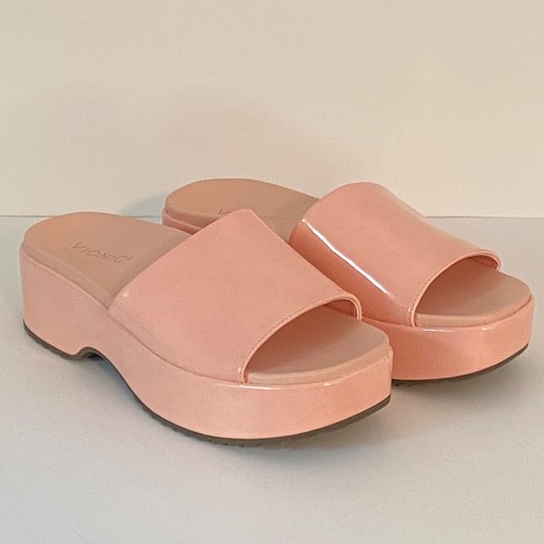 Vionic Trista Slide Sandals Womens US Size 7 EU 37 Platform Arch Support Pink - Picture 3 of 11