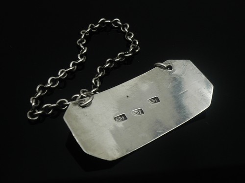 Scottish Provincial Silver BRANDY Decanter Label, Alexander Mollison, Aberdeen - Picture 3 of 4