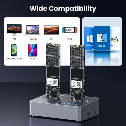 M.2 NVME/SATA Ssd Clone Duplicator Fr SATA NVMe Dual-protocol Reading & Writing - Afbeelding 13 van 13