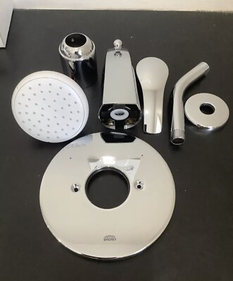 Grohe Pressure Balance Valve Shower/Tub Trim Combo Faucet 3501220A Chrome