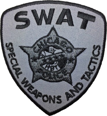 SWAT Badge Special Weapons and Tactics Chicago Police Officer Sew