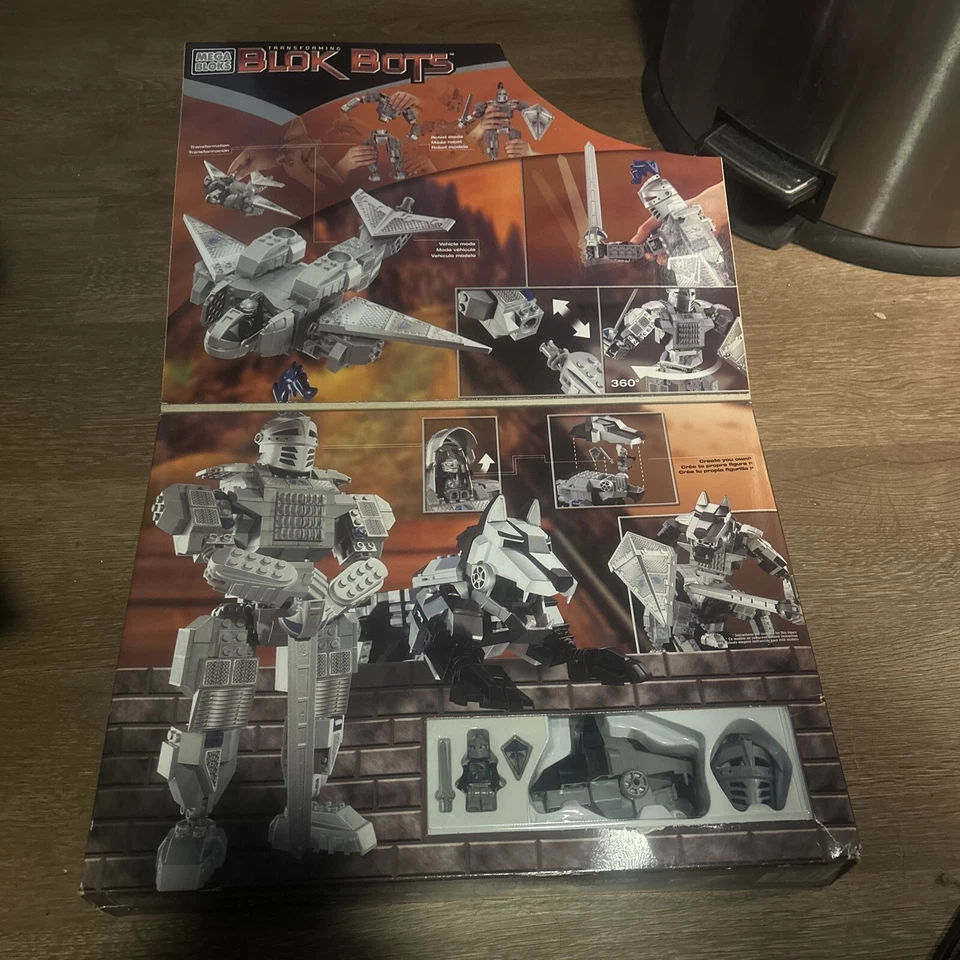 NEW SEALED OLD STOCK MEGA BLOKS TRANSFORMING BLOK BOTS 9356 Knight & Wolf - Image 3 of 3