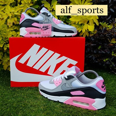 air max 90 trainers white grey rose