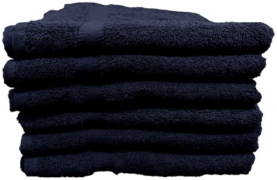 #ad Bath Towels 100% Cotton 27 x 54 Solid Navy Blue 430 GSM $94.99