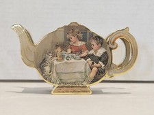 Vintage B Shackman 1988 Victorian Mini Teapot Box with 14pc Mini Tea Set