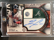 2021 Topps Tribute Green Monster Wall Graphs Relic Auto /10 - Ronald Acuna Jr.