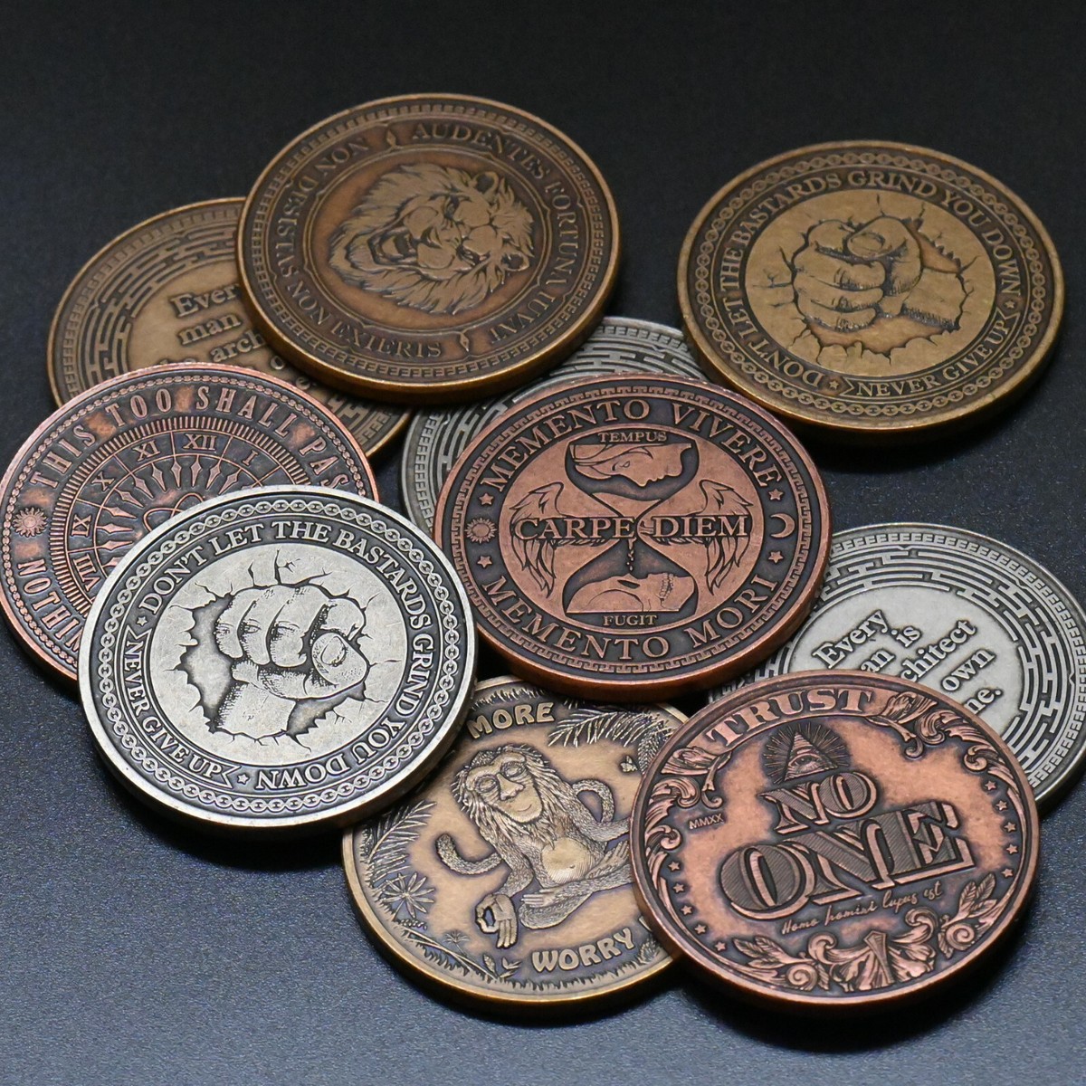 EDC Badass Dollar Challenge Coin | Trust No One Fear No One