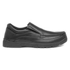 Urban Territory Mens Shoes Black Adults Slip On School Office SIZE