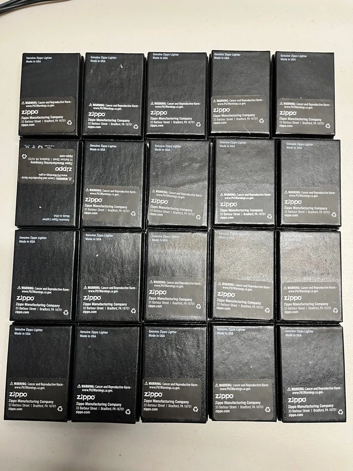 LOTE DE 20 JUEGOS ARMADURA ENCENDEDOR ZIPPO CAJA VACÍA CON GARANTÍA, SOLO CAJA Foto 3 de 4