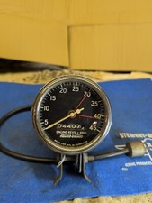 Vintage Curved Glass Stewart Warner 4500 Rpm Gauge Engine Tach 760e 6v Y9 Vintage Curved Glass Stewart Warner 4500 Rpm Gauge Engine Tach 760e 6v Y9