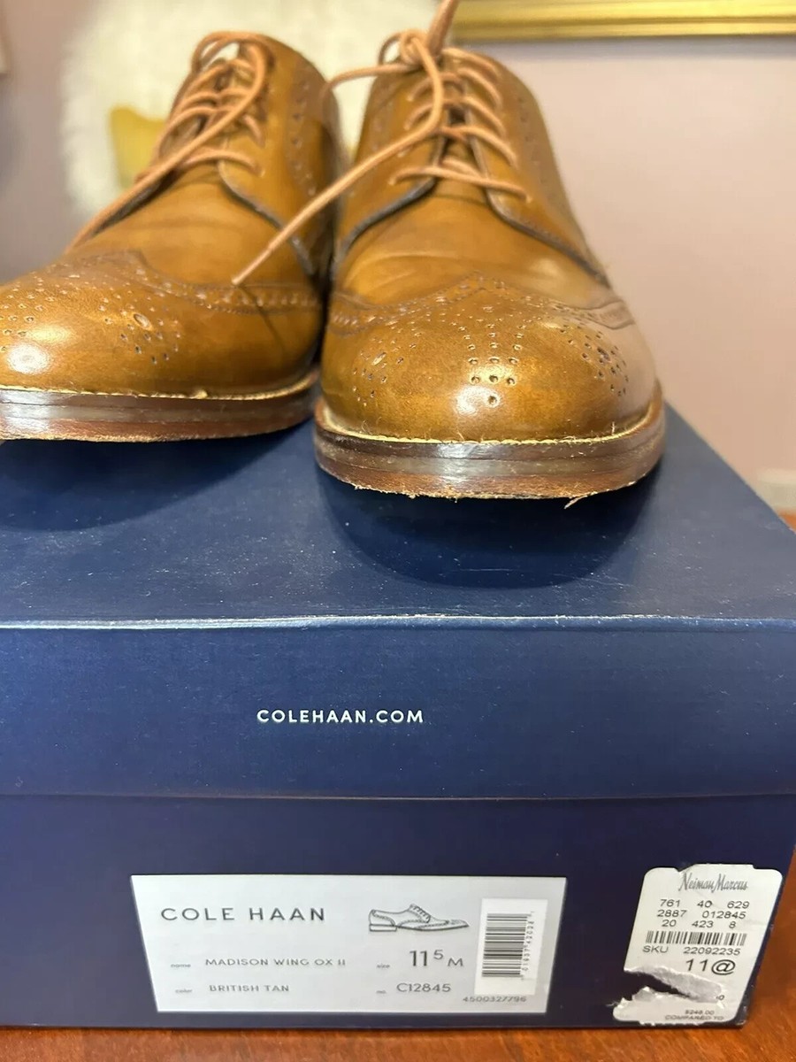 Cole Haan Shoes Men Madison Wing Ox II Size 11 British Tan  display picture 1