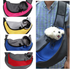Pet Puppy Dog Mesh Sling Carry Shoulder Pack Backpack Carrier Travel Tote Bag US