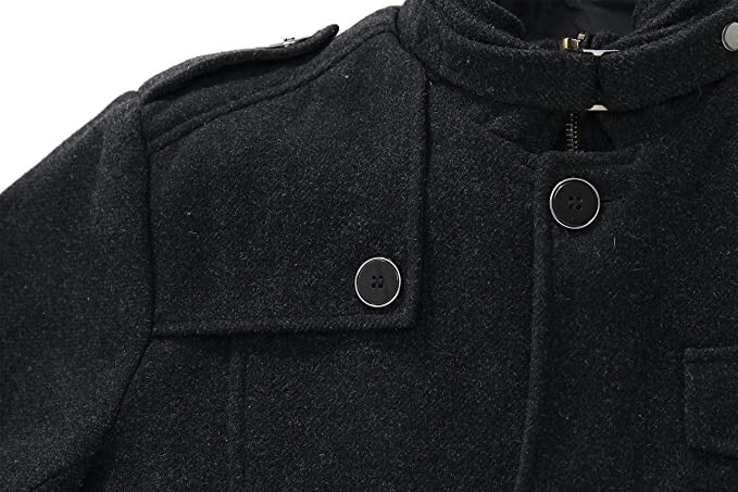 NWT $99 XL Wantdo Men's Wool Blend Jacket Stand Collar Windproof