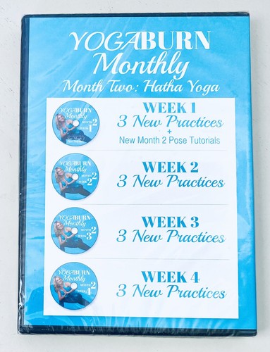 Yoga Burn Monthly ~ Hatha Yoga ~ Month 2 DVD ~ Fitness Workout Exercise ~NEW - Picture 2 of 2