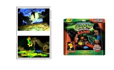 CRAYOLA GLOW EXPLOSION SAND Art Scenes BNIB 6 Kids Fun Glows in the dark Fun