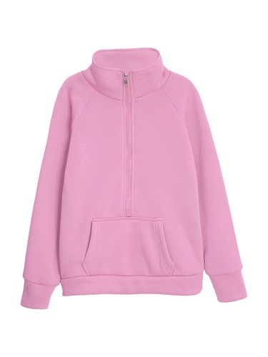 Girls Tops With Pocket T-shirts Stand Collar Sweatshirts Athletic Loungewear - Picture 34 of 83