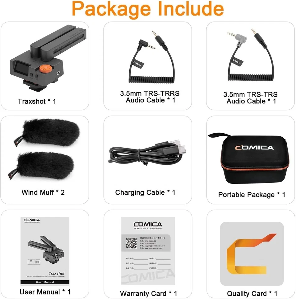 Comica Traxshot Super Cardioid Microphone Transformable All-in-One Shotgun Mic - Image 2 of 4