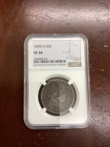 1898 O 50C VF30 NGC Graded
