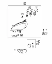 Genuine Mopar 2015-2022 Ram ProMaster City Headlamp Adapter Bracket 68278802AA